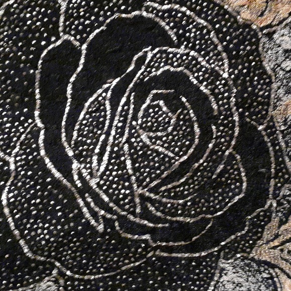 JBS Ltd sparkly black, gold, and red tank, lined, mesh material. Wear with blaze - Picture 2 of 5